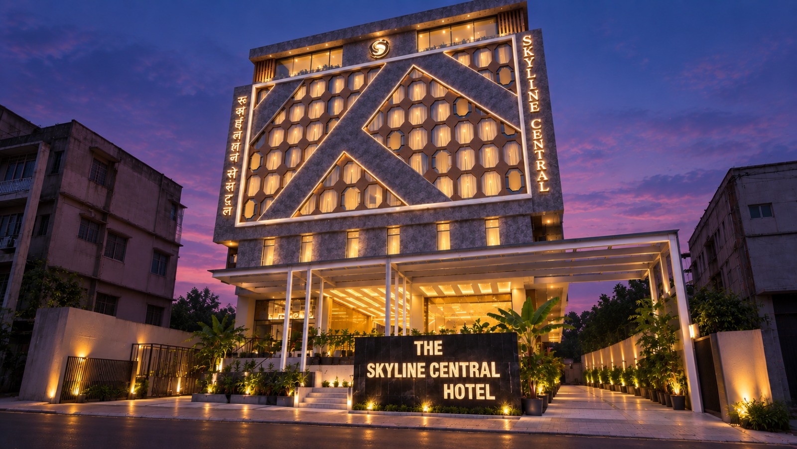 The Skyline Central luxury hotel exterior in Jorhat, Assam