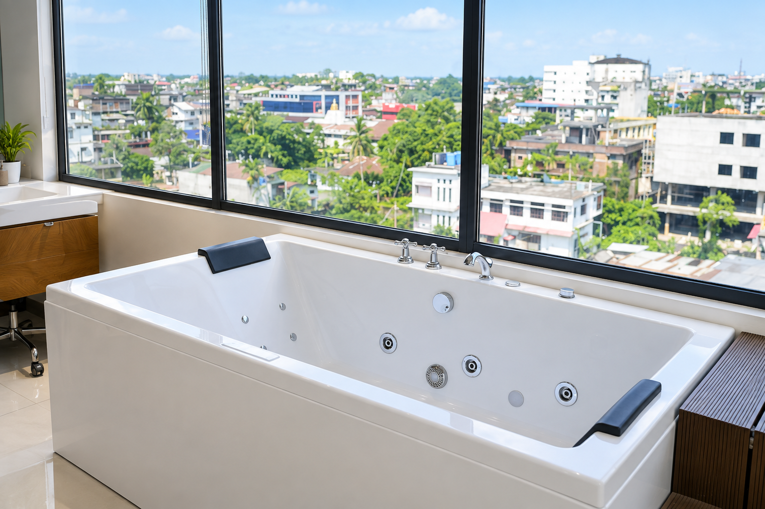 Jacuzzi facility at The Skyline Central Jorhat